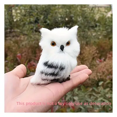 TEMU Adorable White And Black Owl Decorative Home DÃ©cor - Artificial Fur, Perfect For Christmas