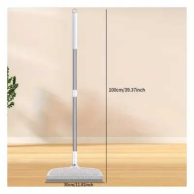 TEMU 2-in-1 Magic Squeegee & Mop - Stainless Steel/plastic, Ideal For Bedroom, Living Room, Bath