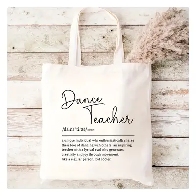 Dance Teacher Print Tote Bag, Shoulder Bag, Women's Reusable Shopping Bag, For Travel, Daily Com