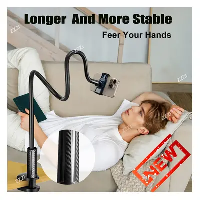 TEMU 1pc Phone Holder - Extendable Arm For 3.5-6.7" , Bedside, , Headboard, Table, Sofa - , Chri