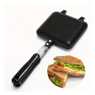 TEMU Aluminum Alloy Sandwich Maker, Double-sided Non-stick Grill Pan, Kitchen Cookware, Sandwich