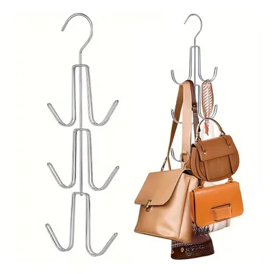 TEMU 1pc Rotatable Metal Purse Hanger Organizer For Closet/clothing Shops - Purses And In Good C