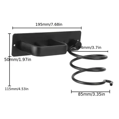 TEMU Hair Dryer Holder With Hole Punching, Hair Curler Holder For Bathroom And Barber Shop, Iron