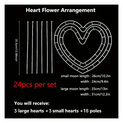 TEMU With 24pcs, You Can Create Romantic Bouquets. This Heart-shaped Flower Arranging Tool Of Du