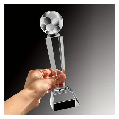 TEMU Custom Crystal Football Trophy For Tournament - Your Best Marksman And Goalkeeper