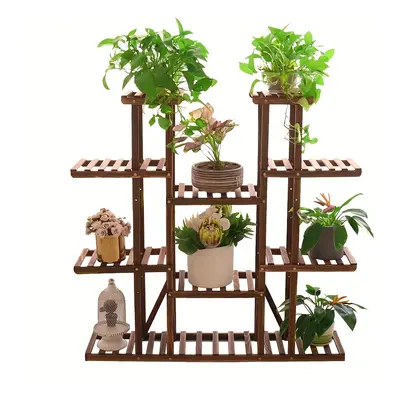 TEMU Large Tiered Wood Plant Stand Pot Shelf Holder Flower For Living Room Garden Shop Office