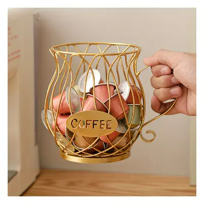 TEMU 1pc Golden Teapot Rack, Home Snack Candy Storage Rack, Coffee Shop Bar Display Rack