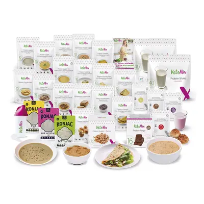 Ketogene Diät für 10 Wochen für 1. und 2. Phase 1. Shake-Aroma: Schokolade, 2. Shake-Aroma: Trop