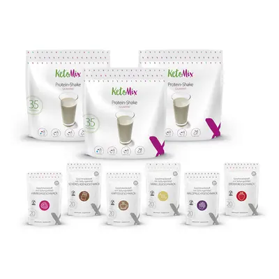 Protein-Shake für 3 Wochen 1. Shake-Aroma: Schokolade, 2. Shake-Aroma: Kokos, 3. Shake-Aroma: Ka