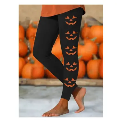 Damen Lässig Alle Jahreszeiten Halloween Keine Elastizität Täglich Jersey Schmal Passen Hose Lan