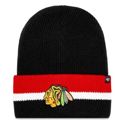 Mütze 47 Brand NHL Chicago Blackhawks Split Cuff 47 H-SPLCC04ACE-BKA Schwarz