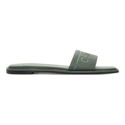 Pantoletten Calvin Klein Flat Slide He HW0HW01989 Grün