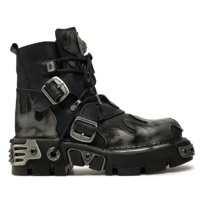 Schnürstiefel NEW ROCK M-288-S2 Schwarz