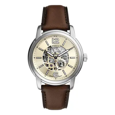 Uhr Fossil Heritage Automatic Skeleton ME3264 Braun