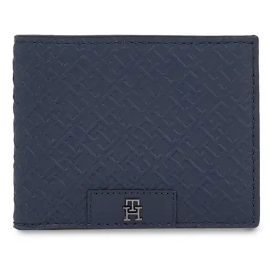 Große Herren Geldbörse Tommy Hilfiger Th Monogram Mini Cc Wallet AM0AM12175 Dunkelblau