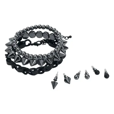 Rock Rebel by EMP Studs Armband-Set schwarz