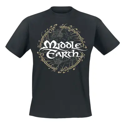 Der Herr der Ringe Middle Earth T-Shirt schwarz in