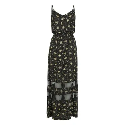 Gothicana by EMP Dress with Stars, Sun and Moon Langes Kleid schwarz in