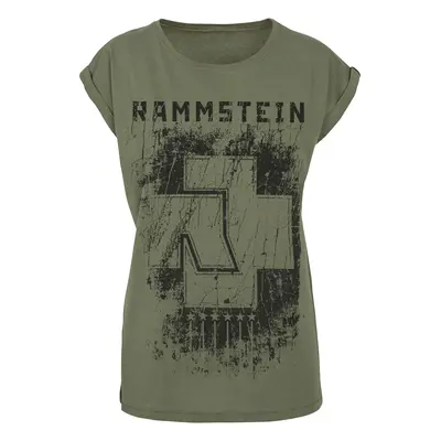 Rammstein 6 Herzen T-Shirt oliv in