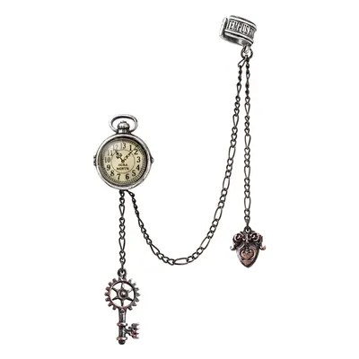 Alchemy Gothic Uncle Albert's Timepiece Ohrstecker silberfarben