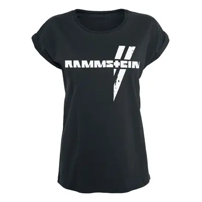 Rammstein Weiße Balken T-Shirt schwarz in