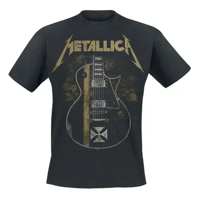 Metallica Hetfield Iron Cross Guitar T-Shirt schwarz in