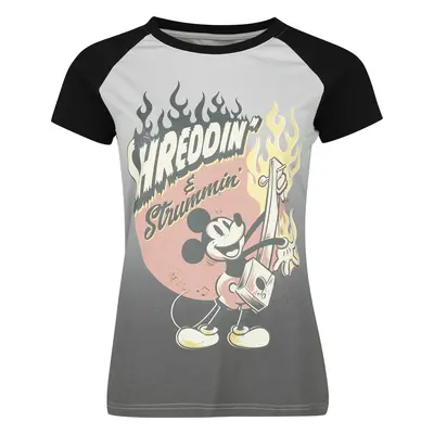 Micky Maus Shreddin' & Strummin' T-Shirt schwarz grau in