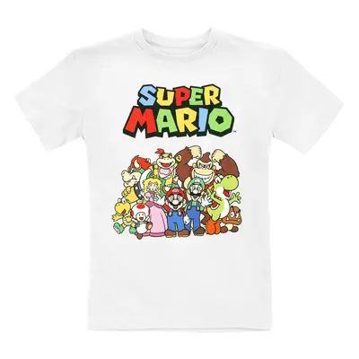 Super Mario Kids - Charaktere T-Shirt weiß in