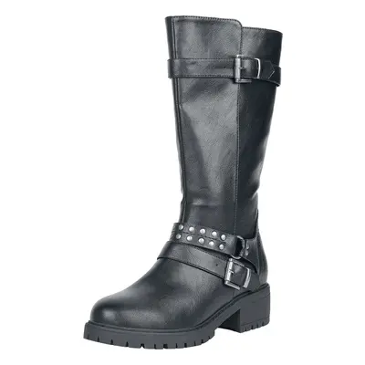 Rock Rebel by EMP Boots with Buckles and Studs Stiefel schwarz in