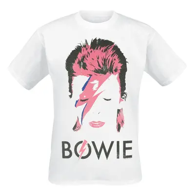 David Bowie Aladdin Sane Distressed T-Shirt weiß in