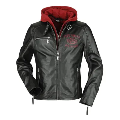 Five Finger Death Punch EMP Signature Collection Lederjacke schwarz dunkelrot in