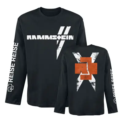 Rammstein Weißes Kreuz Langarmshirt schwarz in