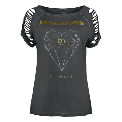 Rammstein Diamant T-Shirt dunkelgrau in