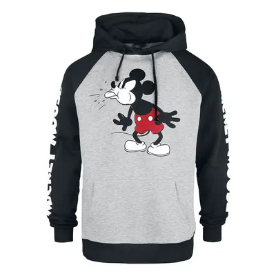 Micky Maus Tongue Out Kapuzenpullover grau schwarz in