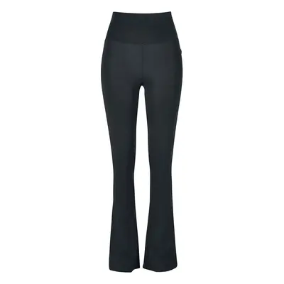 Urban Classics Ladies Organic Stretch Jersey Bootcut Leggings Leggings schwarz in