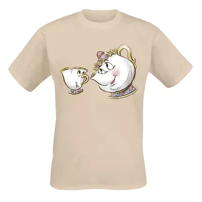 Die Schöne und das Biest Chip und Mrs Potts T-Shirt natur in