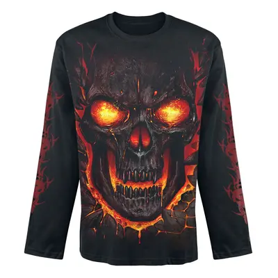 Spiral Skull Lava Langarmshirt schwarz in