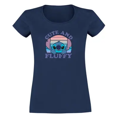 Lilo & Stitch Cute and Fluffy T-Shirt navy in