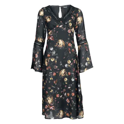 Jawbreaker Garden Of Skull Midi Chiffon Dress Mittellanges Kleid multicolor in