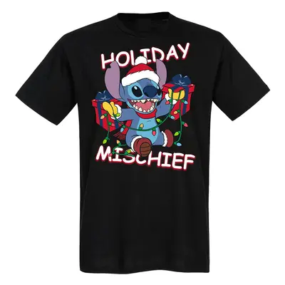 Lilo & Stitch Stitch - Holiday Mischief T-Shirt schwarz in