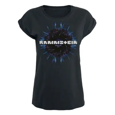 Rammstein Herzeleid Blume T-Shirt schwarz in