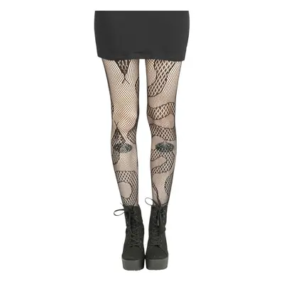 Banned Alternative Snakes Fishnet Tights Strumpfhose schwarz in