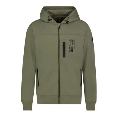 Sublevel Mens Sweatjacket Kapuzenjacke oliv in