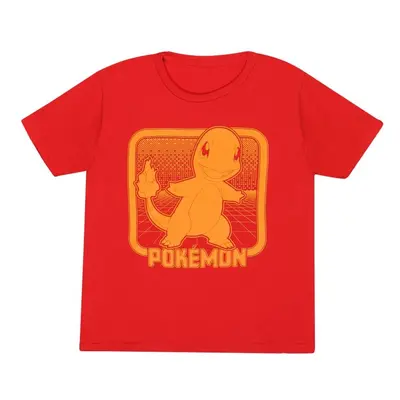 Pokémon Glumanda Retro Arcade T-Shirt rot in