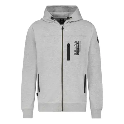 Sublevel Mens Sweatjacket Kapuzenjacke grau in