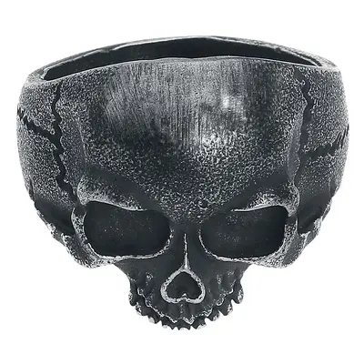 EtNox hard and heavy Skull Head Ring silberfarben