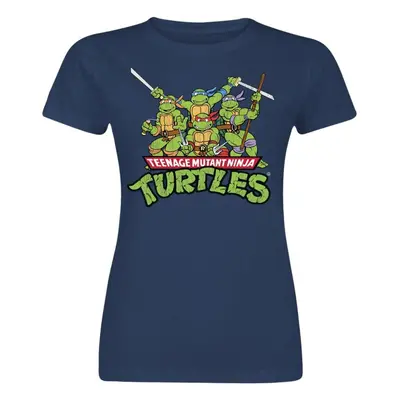 Teenage Mutant Ninja Turtles Turtles Distressed Group T-Shirt navy in