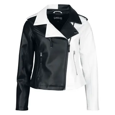 Gothicana by EMP Jacket in Black and White Kunstlederjacke schwarz weiß in