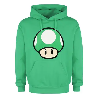 Super Mario 1 - Up Mushroom Kapuzenpullover grün in