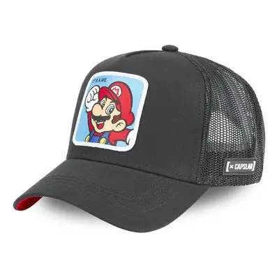 Super Mario Mario- Logo Cap schwarz